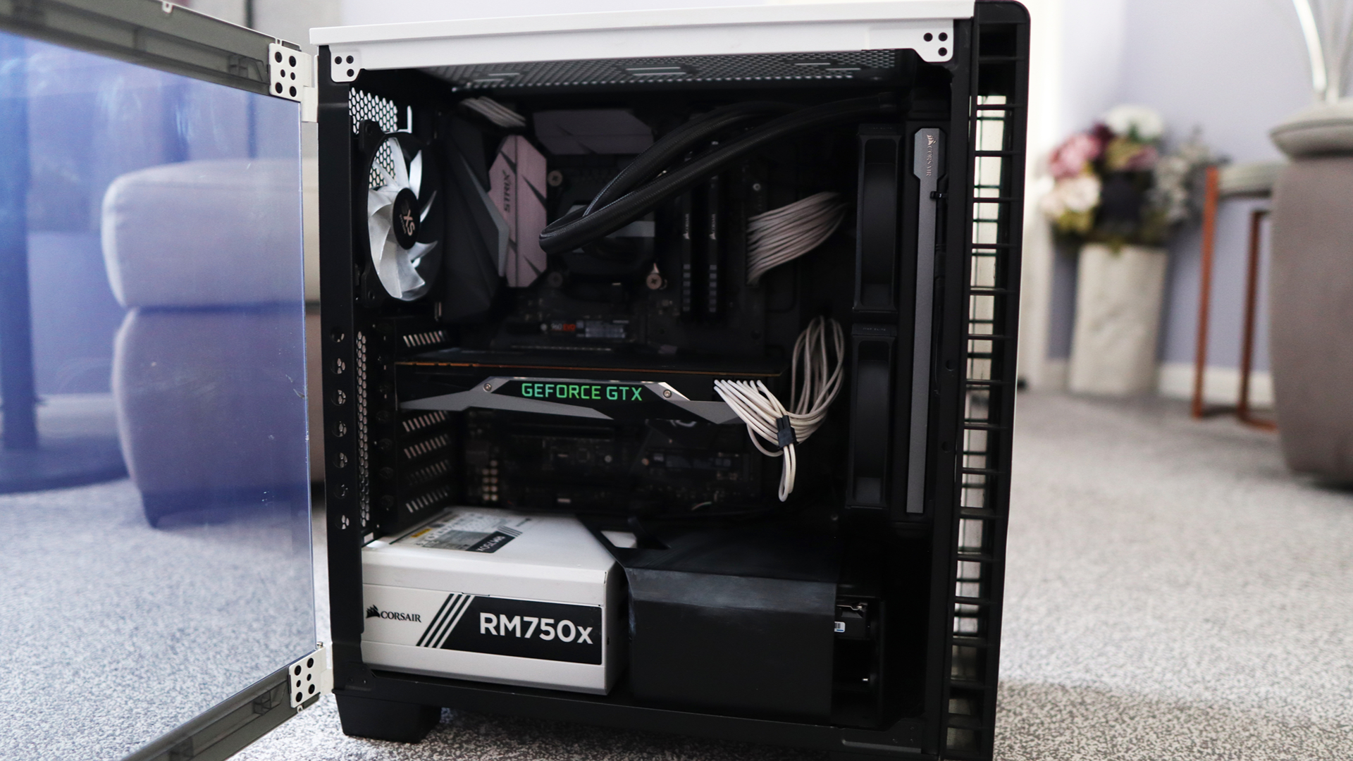 Old and new gaming PCs next to each other