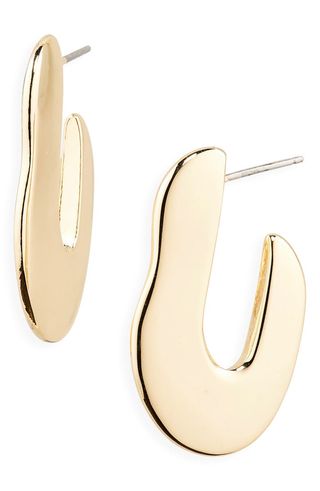 Flat Molten Hoop Earrings