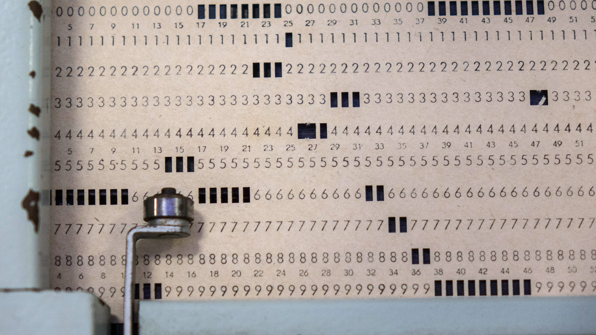 Punched card data storage