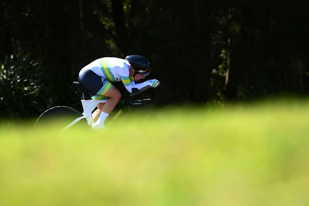 WOLLONGONG AUSTRALIA SEPTEMBER 18 Grace Brown of Australia sprints during the 95th UCI Road World Championships 2022 Women Individual Time Trial a 342km individual time trial race from Wollongong to Wollongong Wollongong2022 on September 18 2022 in Wollongong Australia Photo by Tim de WaeleGetty Images