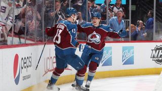 Colorado Avalanche celebrate after goal