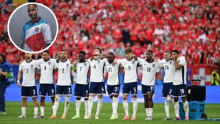 Players of England follow the penalty shootouts during the UEFA Euro 2024 quarter-final football match between England and Switzerland at the Duesseldorf Arena in Duesseldorf on July 6, 2024. (Photo by Hesham Elsherif/Anadolu via Getty Images)