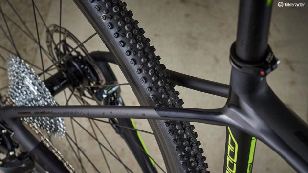 Schwalbe X-One tyres dig deep when the ground gets sloppy
