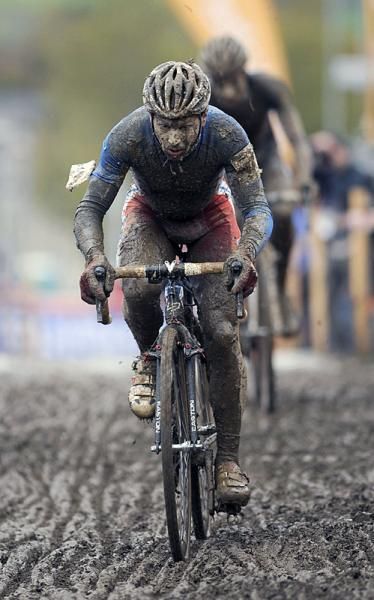 French champion Francis Mourey (FDJ) pushes the pace at the front of the race.