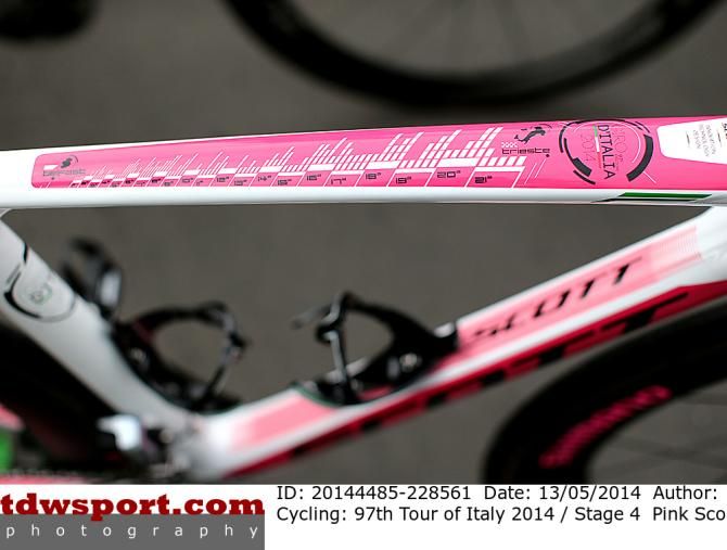 The 2014 Giro mapped out on a top tube