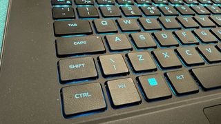 Alienware keyboard close up