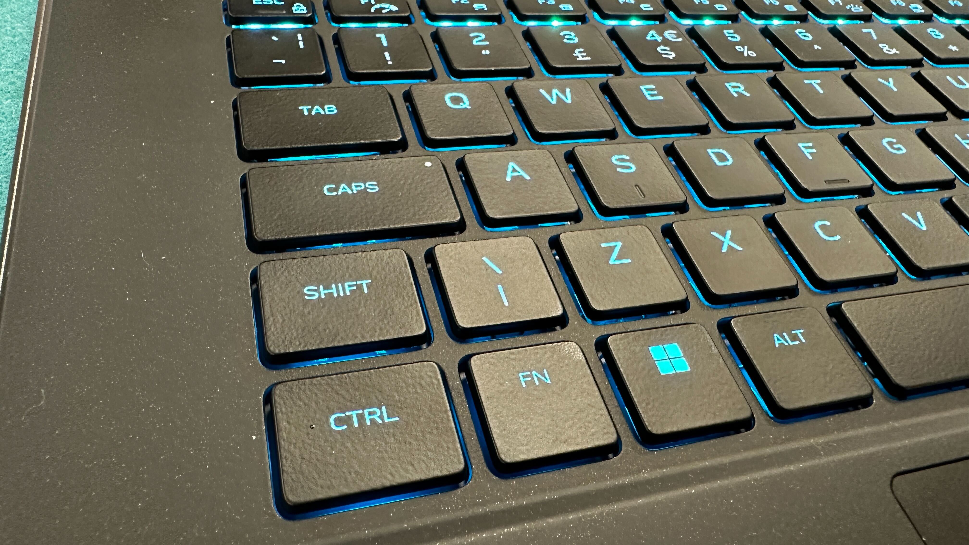 Alienware keyboard close up