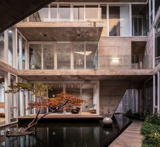 star house concrete and glass internal facade in taiwan