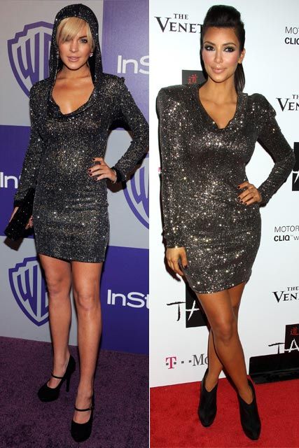 Lindsay Lohan and Kim Kardashian - Who wore it best?