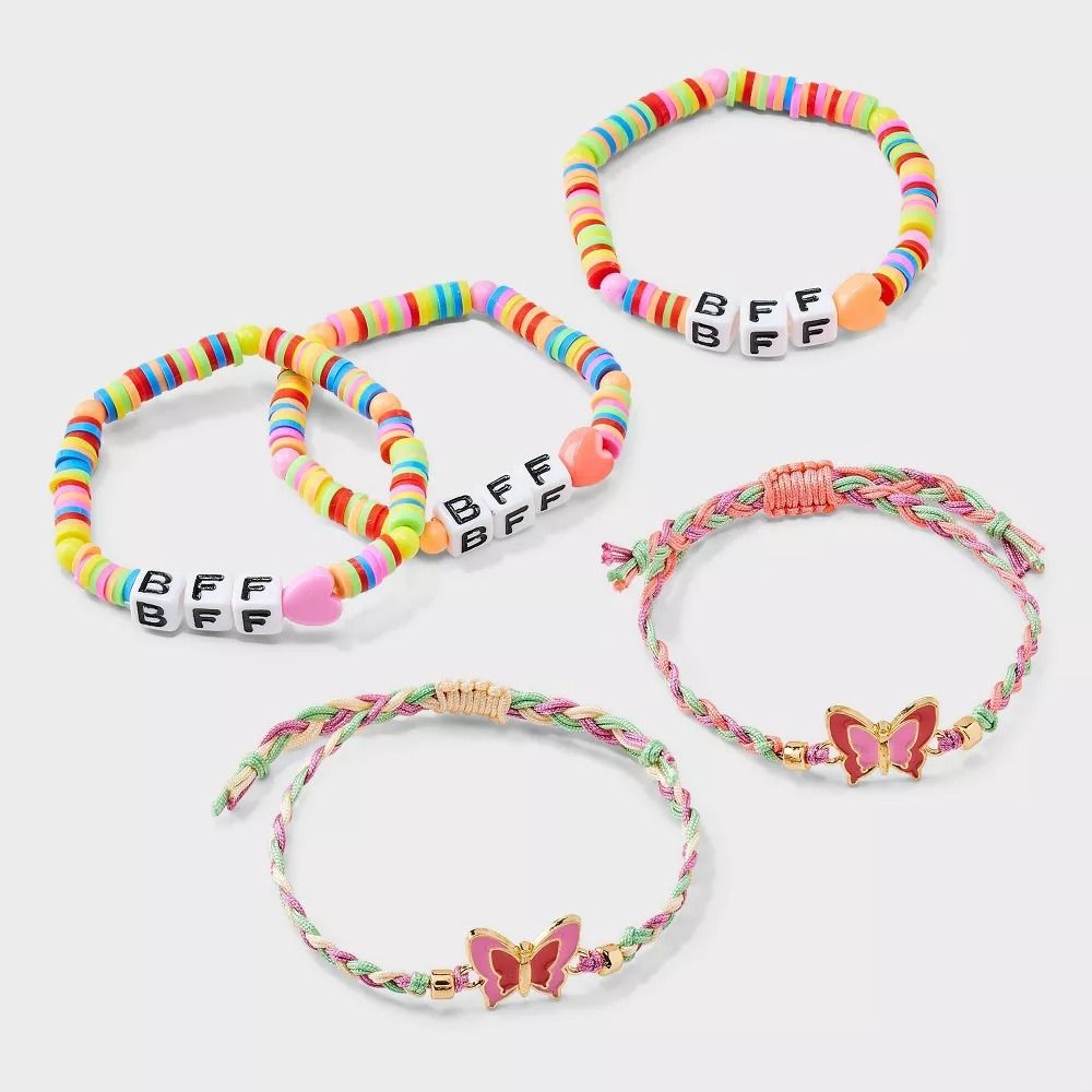 Cat &amp; Jack&trade;, 5pk BFF Friendship with Butterflies Bracelet Set