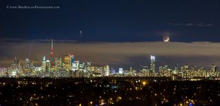 Crescent Moon and Venus from Toronto