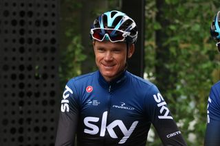 Chris Froome ahead of his first training ride