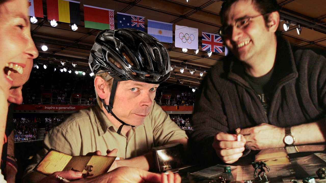 Hutch plays Dungeons and Dragons with a cycling helmet on