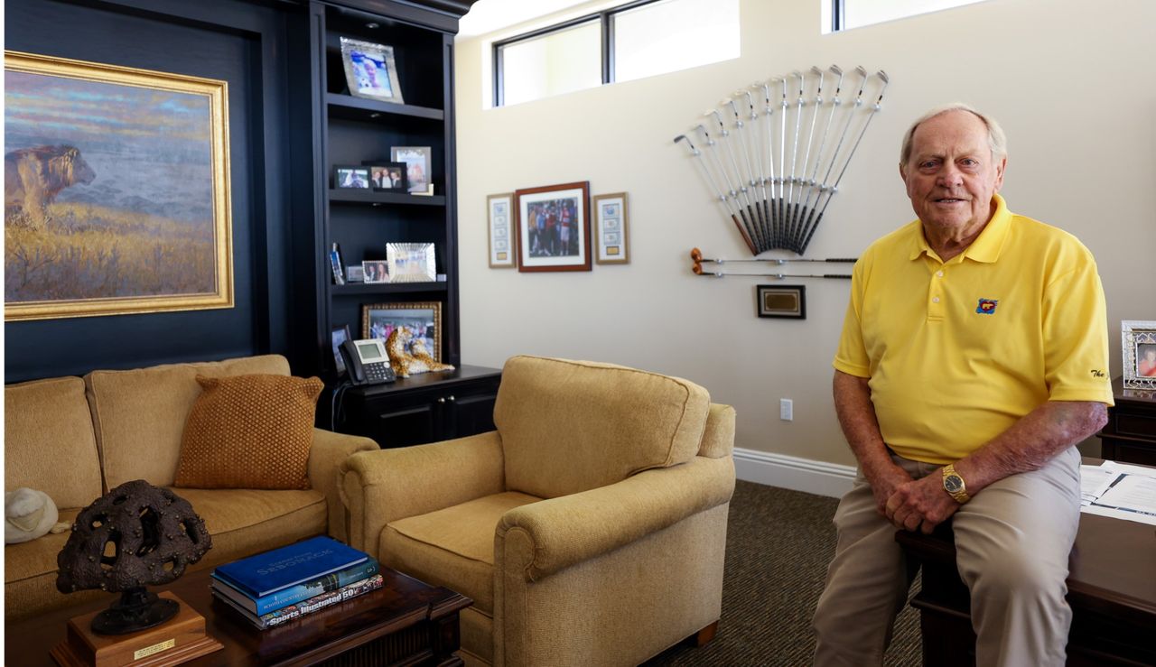 Jack Nicklaus poses for a portrait 