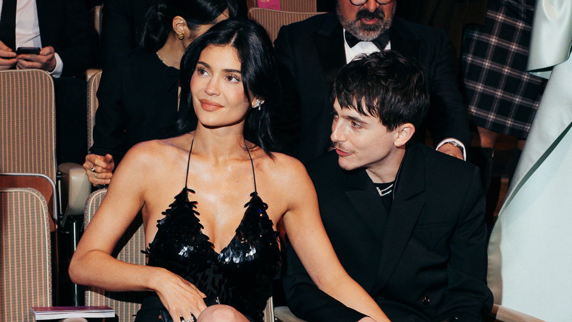 Kylie Jenner and Timothée Chalamet attend the 2025 BAFTA Awards