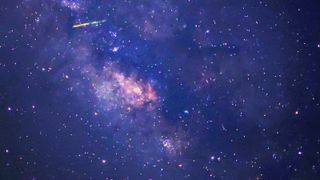 A series of bright dots over a dark background