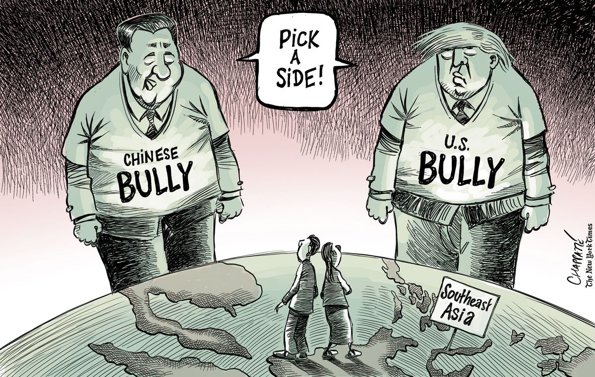 World Trump Xi Jinping Chinese U.S. Bully Southeast Asia | The Week