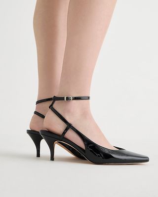 Leona Ankle-Strap Heels in Patent Leather
