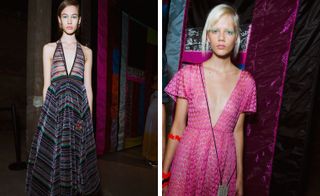 Transparent floaty dresses, colourful knitted cardigans worn as mini dresses