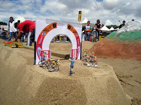 A sand version of the Tour de France