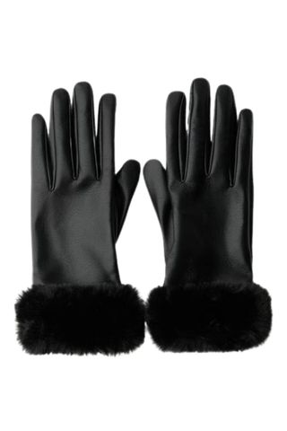 Bershka Faux leather gloves