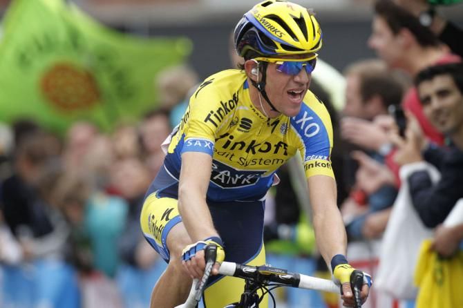 Chris Anker Sorensen crosses the line