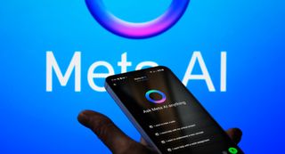 The WhatsApp bot is displayed on a mobile phone with the Meta icon in the background in this photo illustration in Brussels, Belgium, on August 8, 2025. (Photo by Jonathan Raa/NurPhoto via Getty Images)