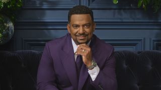 Alfonso Ribeiro in purple suit for Dancing with the Stars