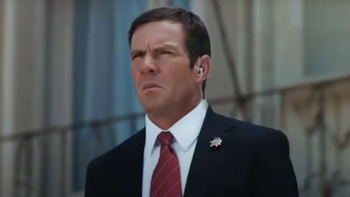 Dennis Quaid as a concerned Secret Service agent in Vantage Point