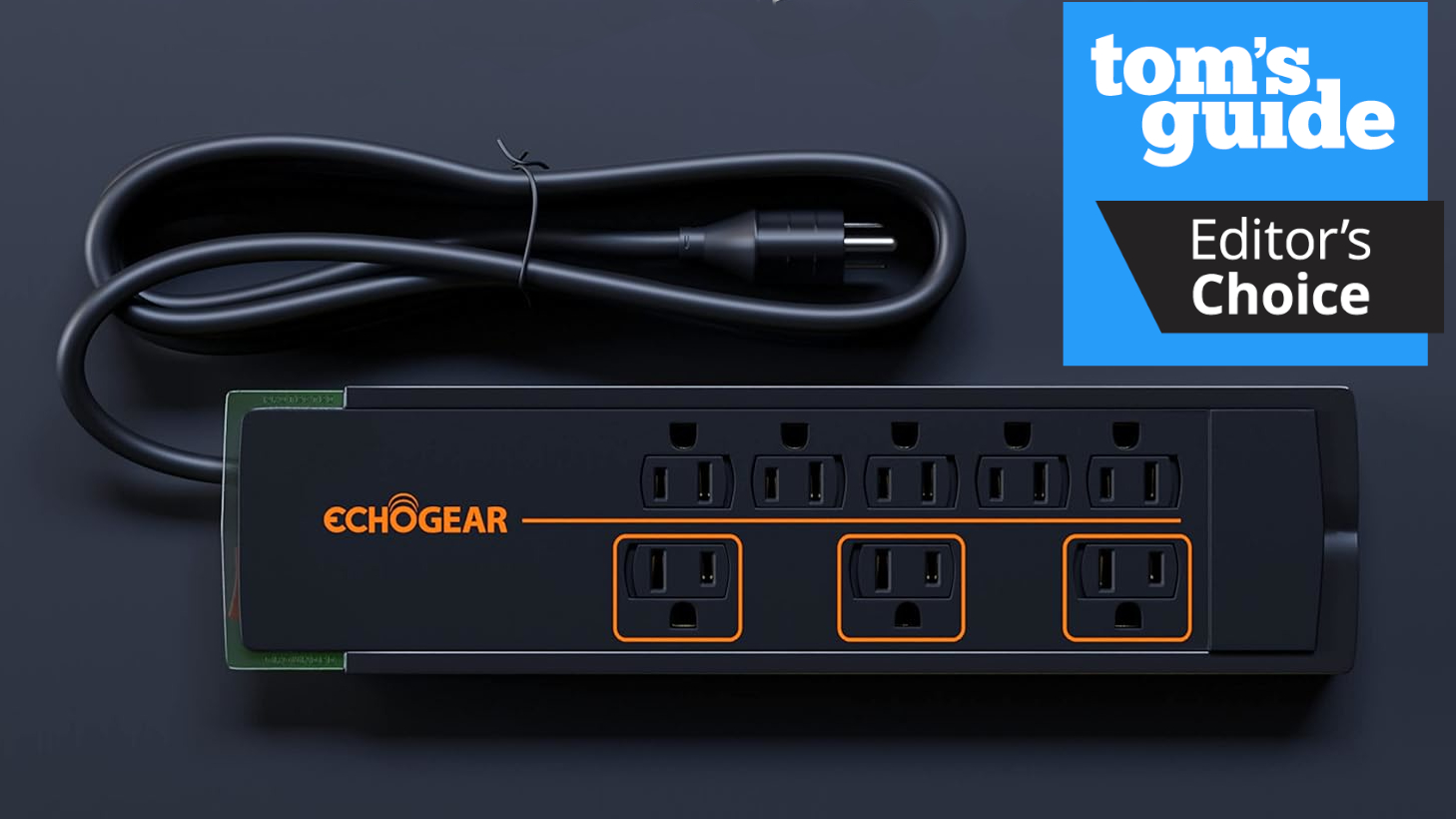 The ECHOGEAR ShockBlocker 8 with a Tom's Guide logo on it.