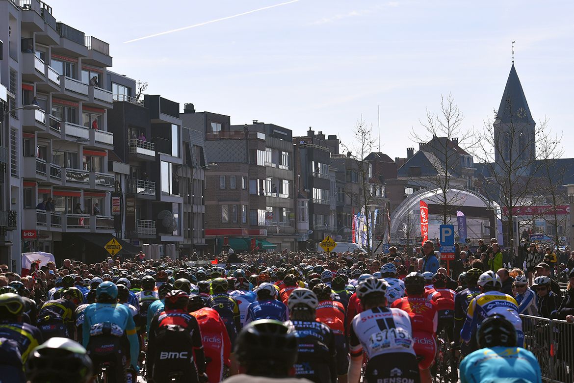 At the start line for Gent-Wevelgem