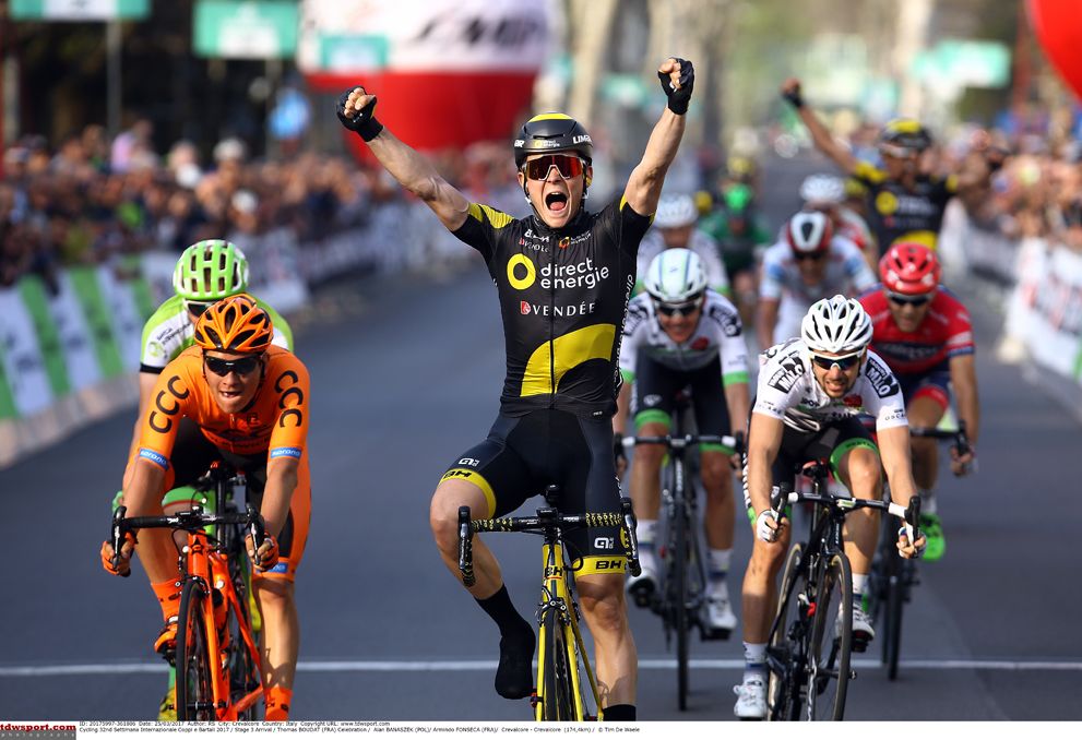Thomas Boudat (Direct Energie) wins stage 3 of Coppi e Bartali