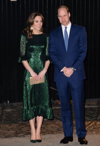 Kate Middleton wearing a dress from the vampires wife with prince william