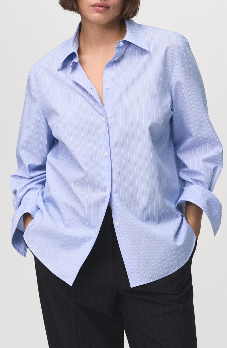 Stripe Button-Up Shirt