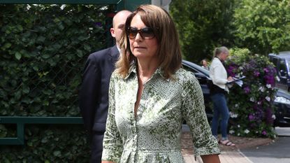 Carole Middleton's unique green snakeskin dress