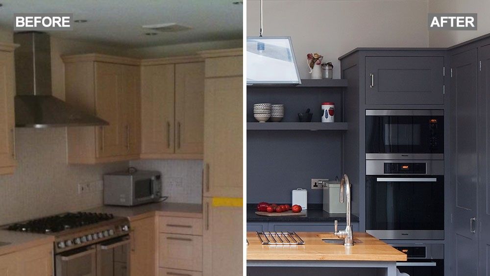 kitchen area makeover before and after