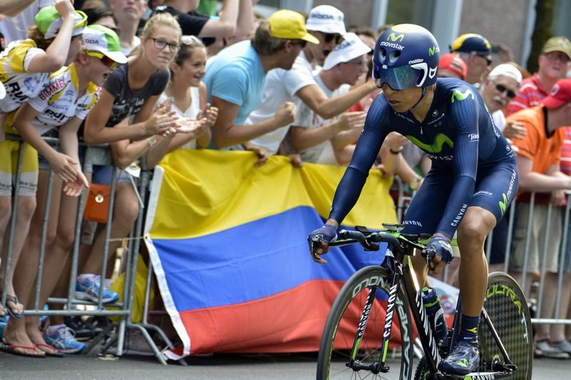 Colombian support for Nairo Quintana (Movistar)