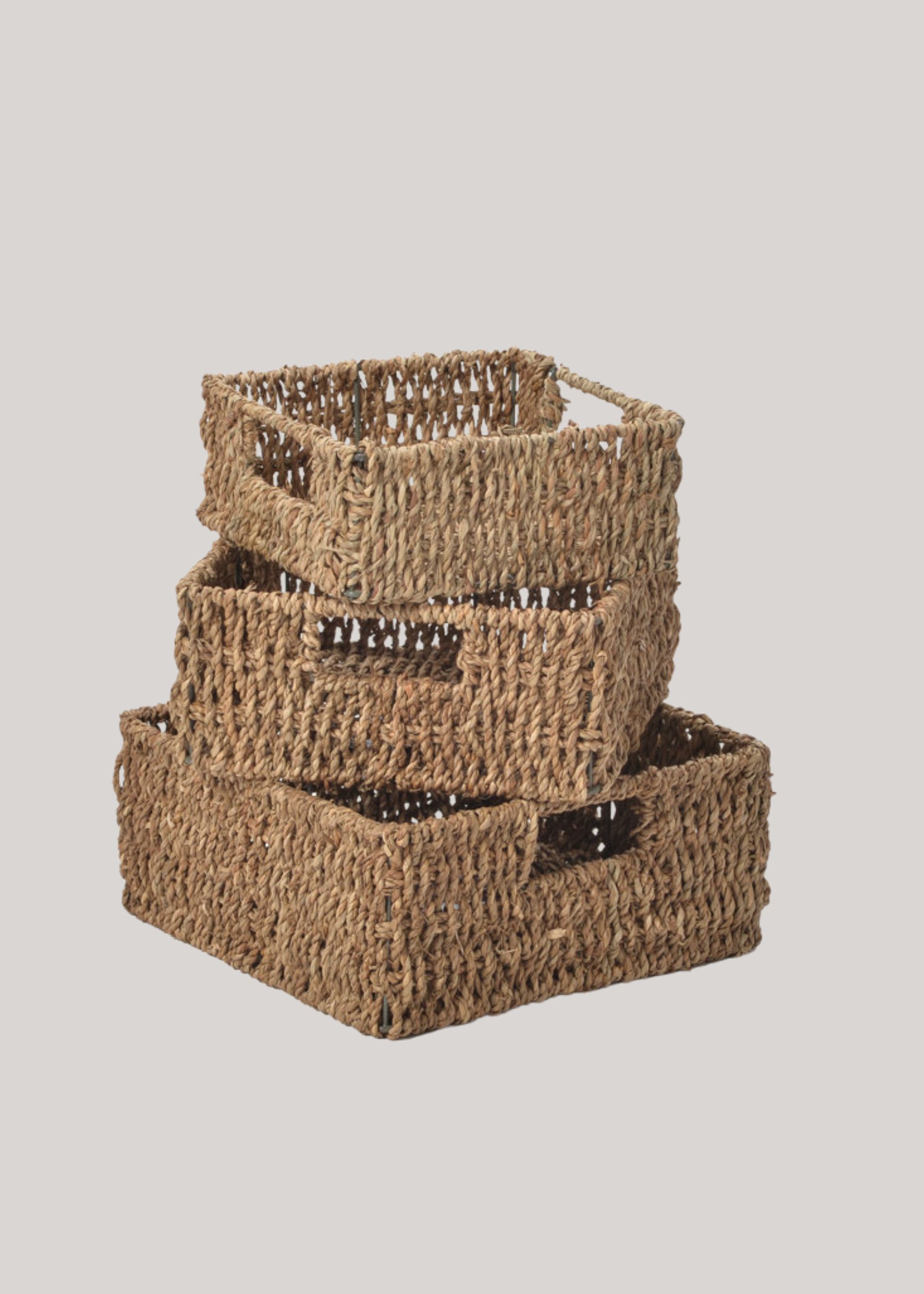 Wayfair, Seagrass 3 Piece Basket Set