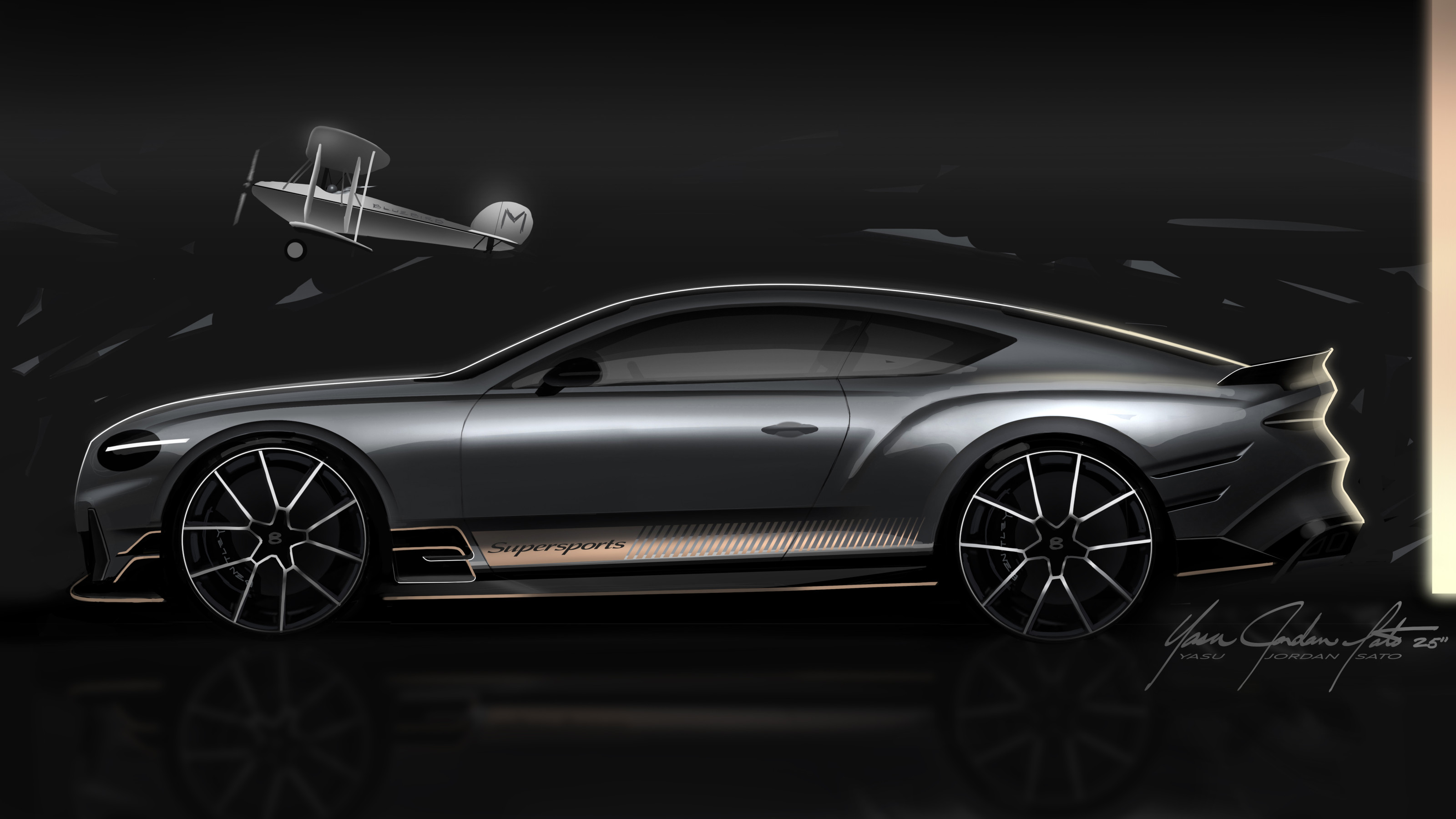 A sketch of the Bentley Supersports