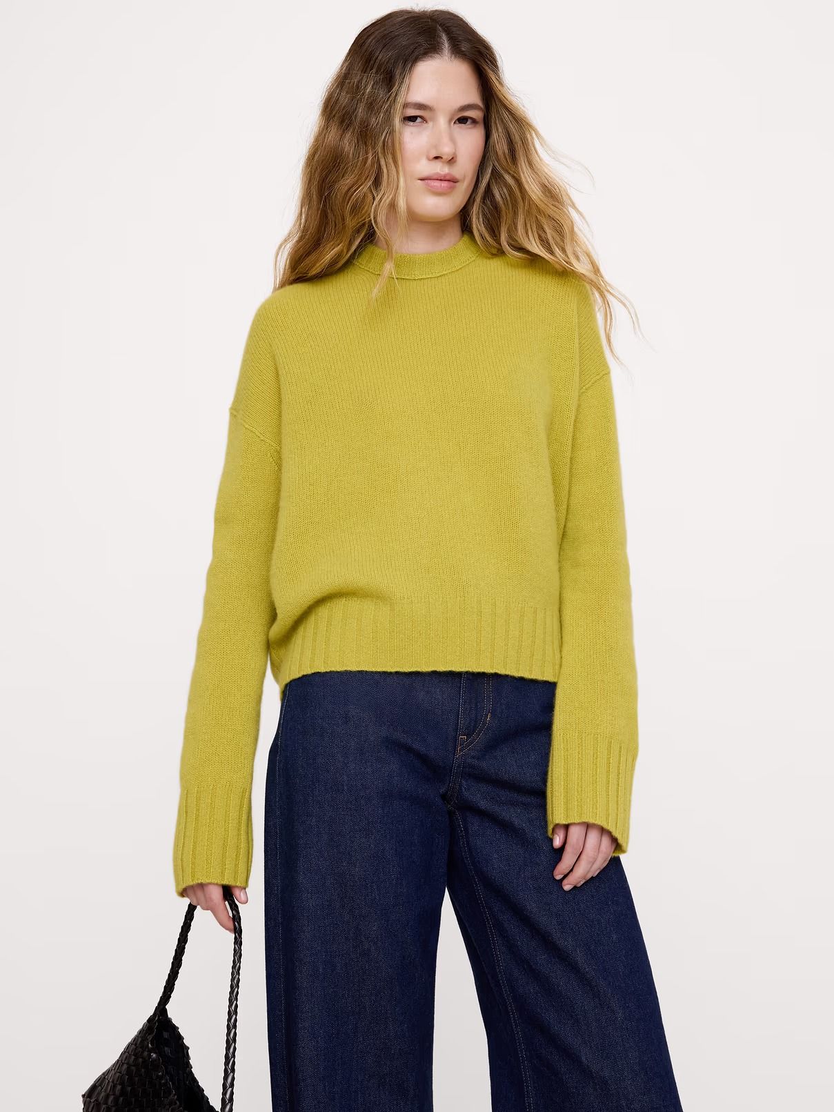 Banana Republic, Oversized Midweight Cashmere Crew-Neck Sweater