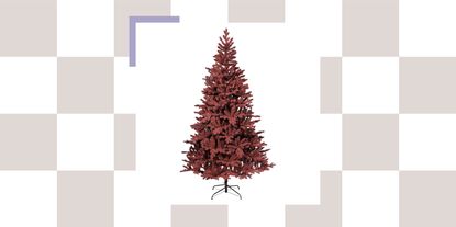 burgundy christmas tree
