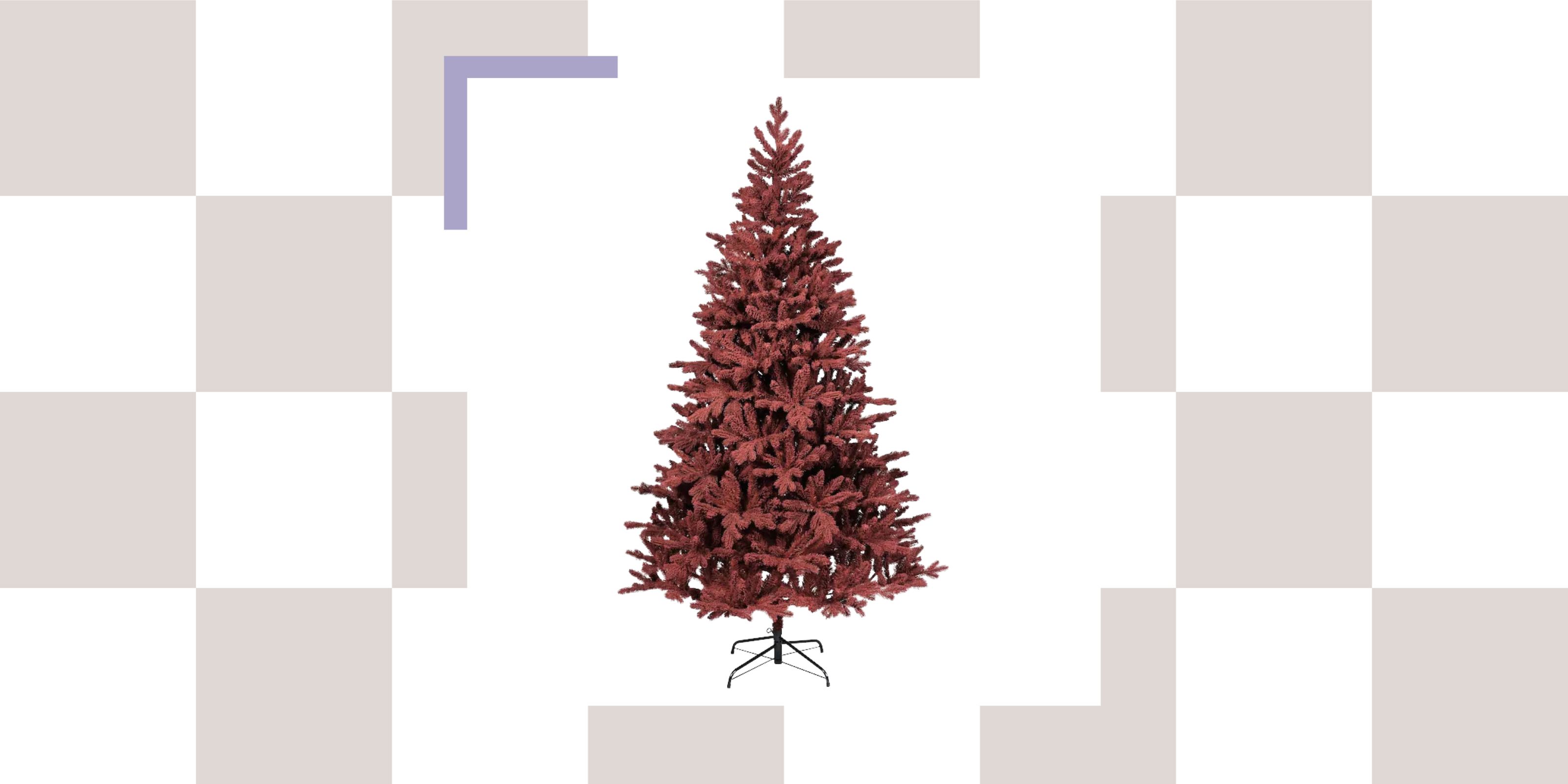 burgundy christmas tree