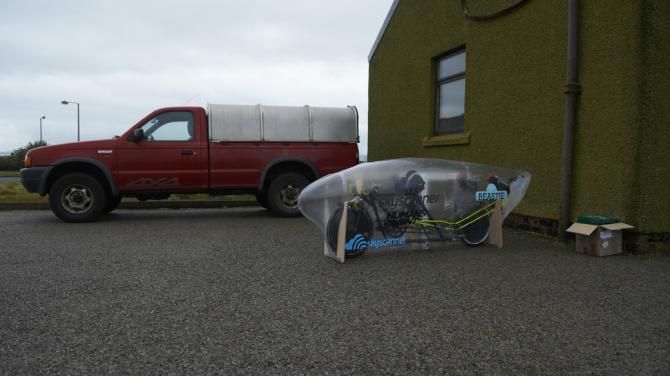 The Beastie awaits its test runs at Machrihanish airport