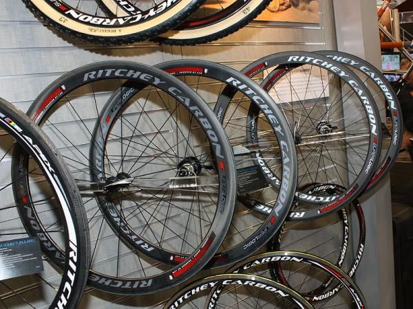 Ritchey will offer a comprehensive range of carbon wheelsets for 2010, including these road-going Superlogic models using carbon-boron rims developed by Paul Lew.