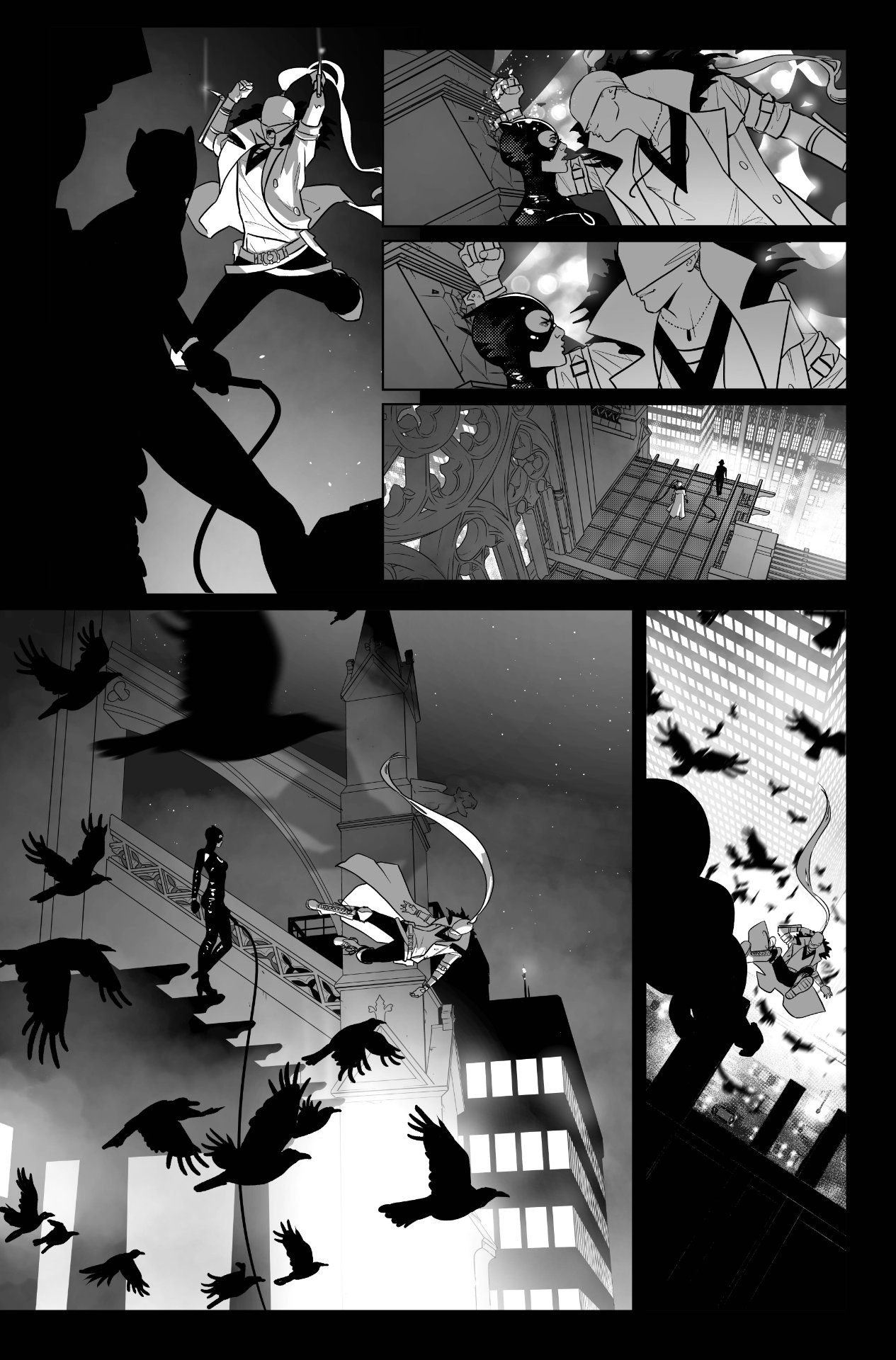 Catwoman #39 unfinished page