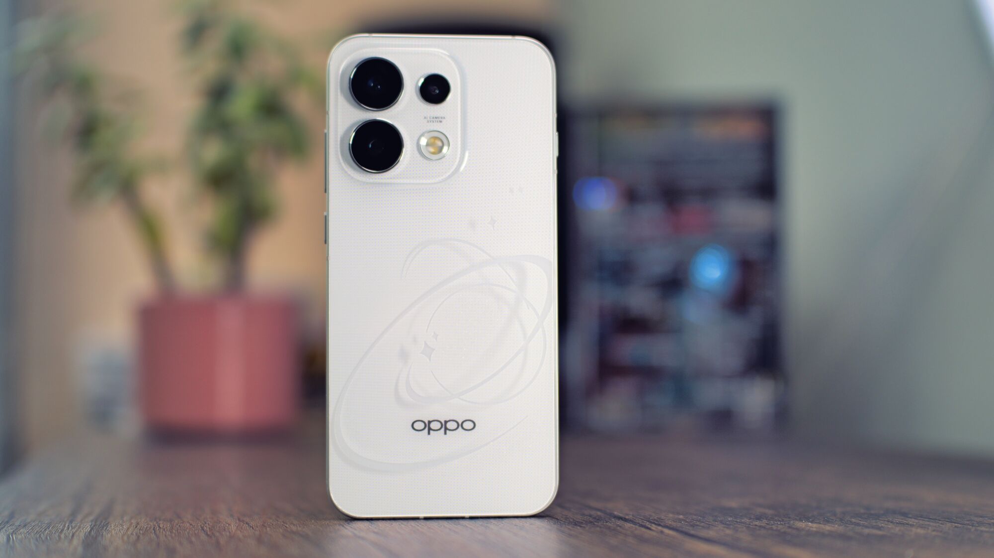 Oppo Reno 16 Pro smartphone in silver