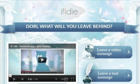 A new Facebook app allows users to leave parting words of wisdom that are only released to chosen party after you die.
