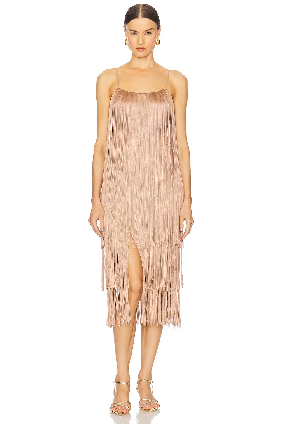 L'AGENCE, Taylen Fringe Midi Dress