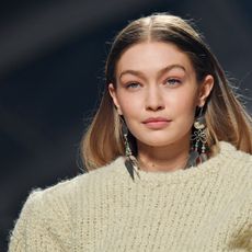 gigi hadid walks the runway during the isabel marant show as part of the paris fashion week womenswear fallwinter 20202021 on february 27, 2020 in paris, france photo by stephane cardinale corbiscorbis via getty images