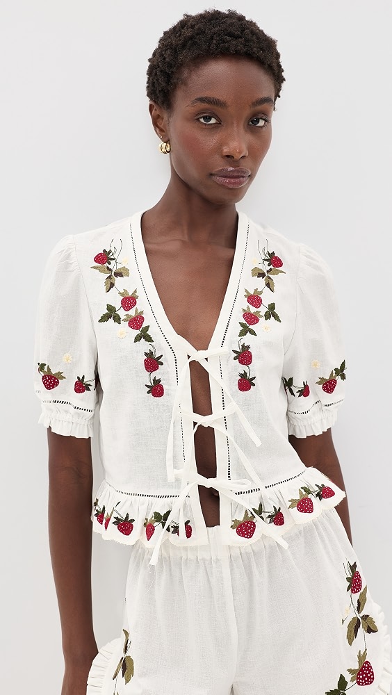 Bindi Strawberry Top - Cream
